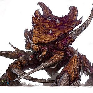 Ultralisk and Zealot Art