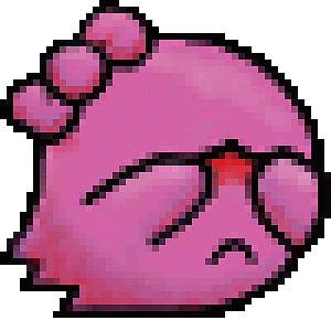 A pink boo with a bow on top.
