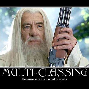 Multi-Classing. 
http://www.wowwiki.com/Med%27an
"Med'an. The confusing lore-hero ever. 'notable for possessing the skills of a mage, shaman and pal