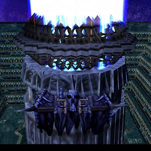 This is at top of the citadel, the necropolis of the citadel is used as a platform, this is Legion King Alar's Citadel.