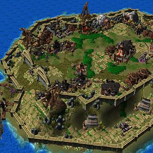 So this is it - Island Knox! The main Fortress and hometown to the Mechabutt Goblin Clan, lead by Chief Warplord. As you can see it is well guarded by