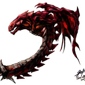 Mustalisk(FINAL)

Added very detailed features and textures such as blood vessels in its thin wings, spine fiber, dirt, etc.
Then refine all edges.