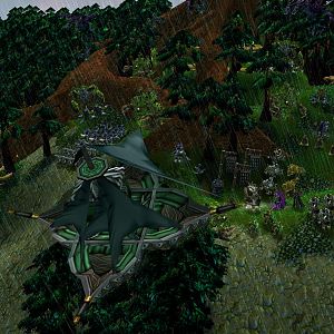 This is a picture, taken by one of my airships, scouting the situation near the world tree. Dispite the rain from here we can see only a small part of
