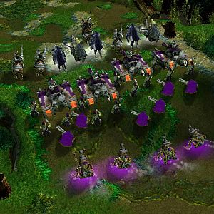 Here we can see on of the many positions where the allied forces of the humans, nerubians, sea legion and goblins (and something else, which Shoops da