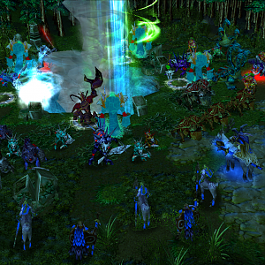 "The Ritual Has Begun" 

Sea Legion respective casters of each faction have started Ritual at the base of the World tree. It seems they are using th