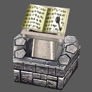 A simple pedestal model with a book.
Inspired of HoMM5 TotE.