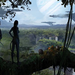 Na'vis looking at the environment