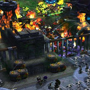 The second Day of the fight!

The demonic forces overpower us .... almost all the cavalry is slaughtered. We goblins thought of a way to hold them b