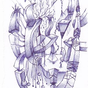 My favorite unkown , chaotic drawning , it is somehow... sad and depressing...