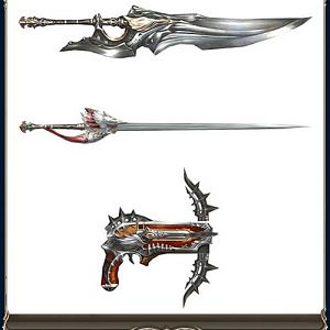 some weapons...