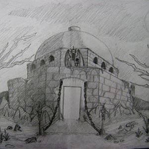 mausoleum thing, 2pt perspective project