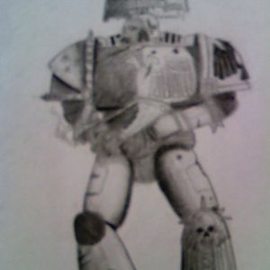 blood raven, in charcoal