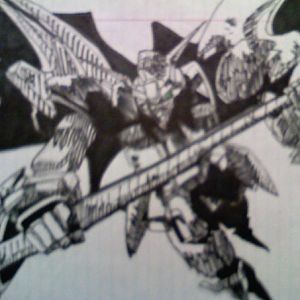 gundam, in sharpie