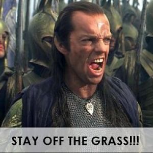 STAY OFF THE GRASS!