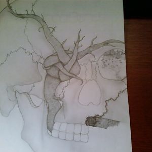 "The Bulwark, Strangler, and Grotto of Quietus" Pencil, unfinished.