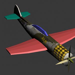 P47, a new model i'm working on, i can't find a texture as i used a concept art pic of it for the current texture, but there's no top, wings, or front