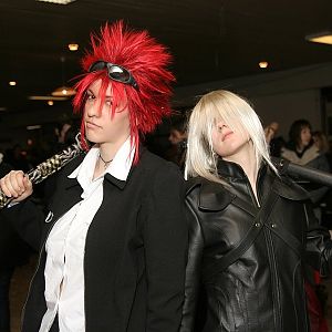cosplay of Reno and Kadaj from movie Final Fantasy7: Advent Children