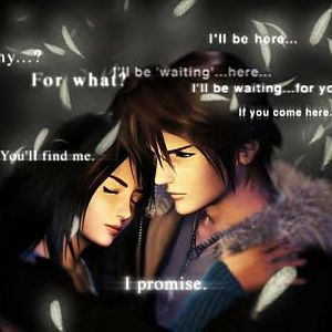 (boy) Squall and (girl) Rinoa from game Final Fantasy 8