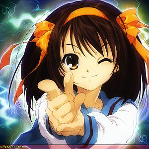 Haruhi Suzumyia from anime S.O.S. Birgade :))