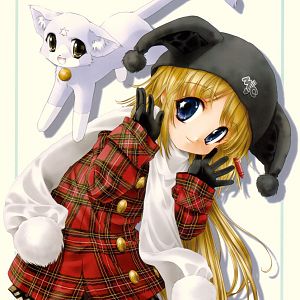girl and neko (cat >.>)