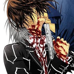 (that bay with white hair) Zero drinking blood from Kaname's neck ^^