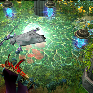 "Dream ends"

On far planet of Argus a Erader druid was about to mediate. On his way to his secret spot he found unconscious Draenei.
The voice the