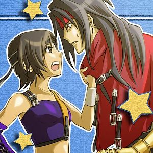 (girl) Yuffie Kisaragi and (man) Vincent Valentine from FF7