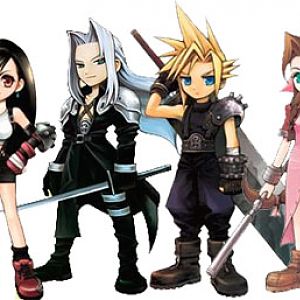 Tifa, Sephiroth, Cloud and Aerith