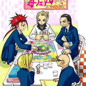 The Turks (Id rather say Shinra Company >__>) from keft to right - Reno, (blondie) Rufus Shinra, Tseng Tson, (nigga) Rude and (another blondie) Elena