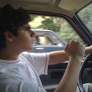 Me driving my car