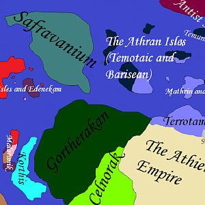 The world map this campaign takes place in.