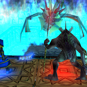 "The Fallen One and Chosen One"

Mur'ar wasting no time used Leviathan's jewel to teleport Tyreal and him straight to Hellwater. They stood in front