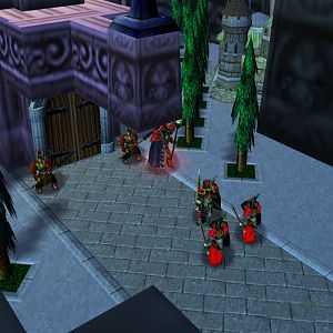 As the whispers of Yogg-Saron meant as a warning, Captain Thel'anor used his hearthstone to teleport back into Carath'deron, he went towards the citad