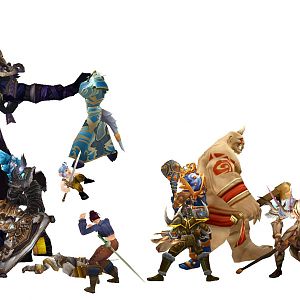 Deadly attack in Stormwind
The flying gnome is kicked by the human which have his foot in the air. (if u see he's a starter=n00b)
The ogre is friend