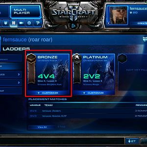 This is what happens when you dick around in your placement matches.

Also, HINDYhat was a part of this pro-hax team too. SC2 just doesn't show him