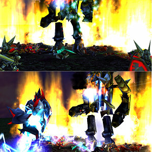 Chapter 5

"Thunder"

Officer: The target is not eliminated. Repeat target is not eliminated! 

The Infernal Titan damaged still continued his r