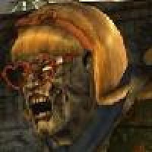 A super mutant with love-heart glasses. Eww
