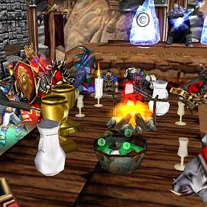"The Party Meeting"

The Colonization of the Echo Isles was a success due to less offense of the inhabitants.

Now Weird Human has invited some of
