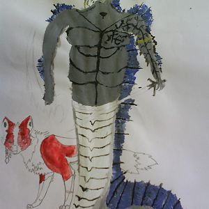 Dothyos + Torin
I did not finish it and its still in art class at school. and it suck as hell XD buut i tried to make Dothyos and Torin.
However I t