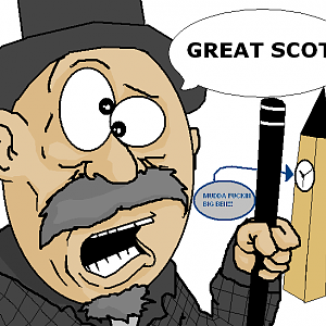 "Sherlock Holmes is shocked because he haz no moar tea and crumpets!" [Quoted from my facebook]