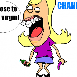 "Portrait of Channing Kilgore! Virginity is 'her choice' apparently and so she must use objects like the one in her hand as a substitute for the hardc