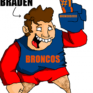 "A happy portrait of Braden Mueller! He has grizzly legs and loves Broncos." [Quoted from my facebook]