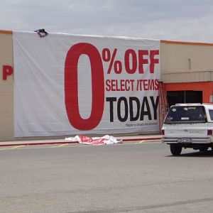 0% off everything