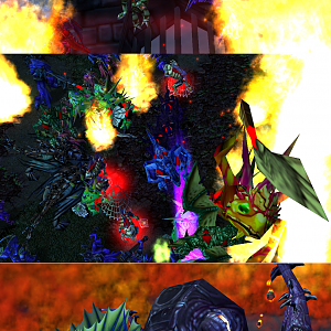 Chapter 20

"War forever lasting...."

Picture 1:
Dragons entered the Darkwind to help the allied troops against Burning Legion. With dragon in b