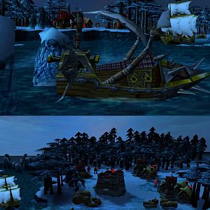 Gah... Humans

The Tuskarr Cheiftain took the sorceress out on his personnal boat to show her the task. By the looks of things, there is a small hum