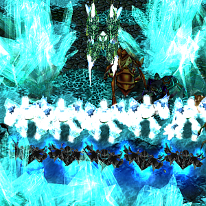Time passed fast. The kassian artifact started to glow. 
Suddenly, the pedestal "exploded". The kassian artifact created a blue, huge portal. From it