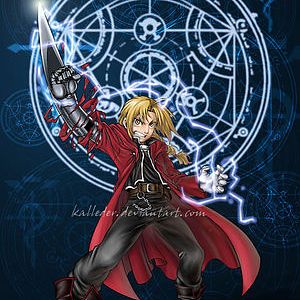 Edward Elric <3
In the background, a human transmutation circle.