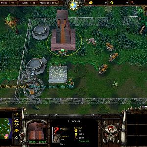 Dispersor behind fences