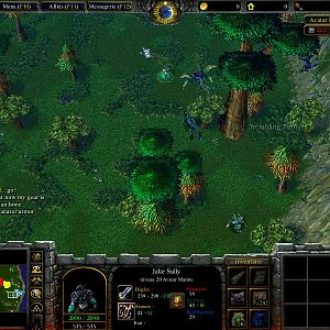Avatar with plant items entered Trembling Plains