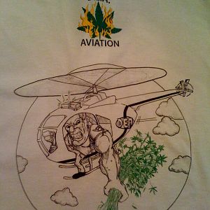 A poor quality photo of a T shirt logo I was (pot leaf and the main pic below it) commissioned to do for the D.E.A.

I was told this wasn't the fina